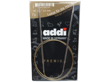 Addi Turbo Rundstickor Mässing 80cm 3,50mm / 31.5in US4