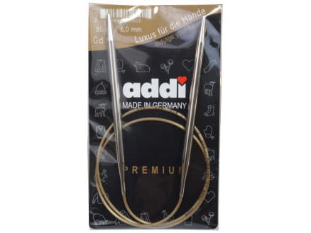 Addi Turbo Rundstickor Mässing 80cm 6,00mm / 31.5in US10