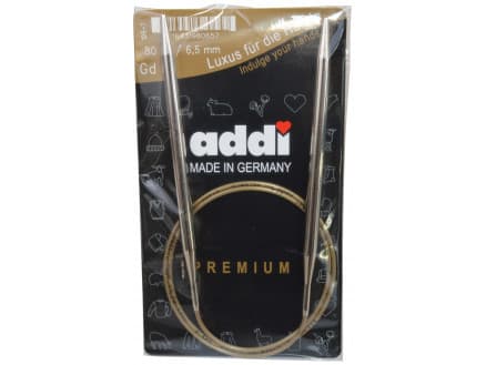 Addi Turbo Rundstickor Mässing 80cm 6,50mm / 31.5in US10Â½