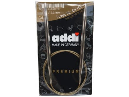 Addi Turbo Rundstickor Mässing 80cm 7,00mm / 31.5in US10¾