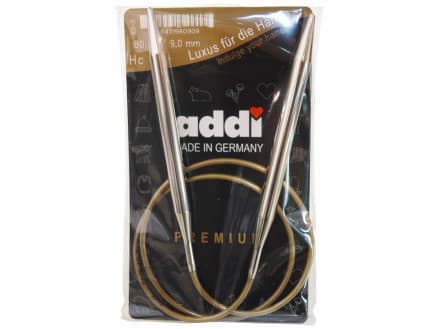 Addi Turbo Rundstickor Mässing 80cm 9,00mm / 31.5in US13