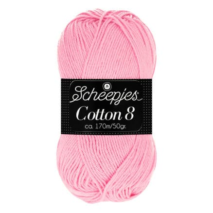 Scheepjes Cotton 8 Garn Unicolor 649 Rosa