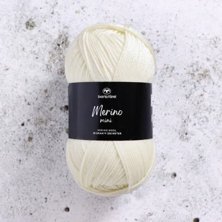Svarta Fåret Merino Mini Garn 105 Vanilj Chiffong