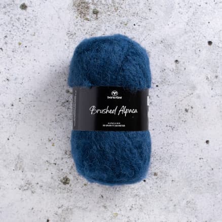 Svarta Fåret Brushed Alpaca Garn 06 Rymdblå