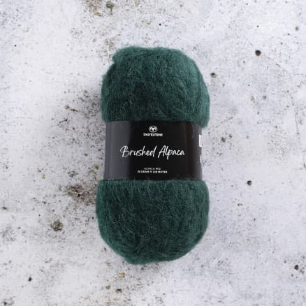 Svarta Fåret Brushed Alpaca Garn 10 Mörkgrön
