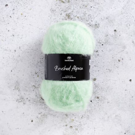 Svarta Fåret Brushed Alpaca Garn 12 Pastellgrön