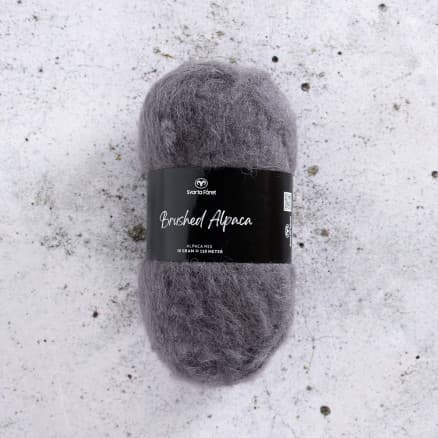 Svarta Fåret Brushed Alpaca Garn 14 Mellangrå