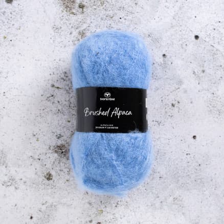 Svarta Fåret Brushed Alpaca Garn 16 Himmelsblå