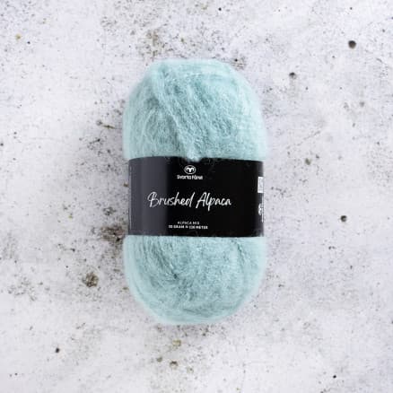 Svarta Fåret Brushed Alpaca Garn 18 Ljusblå