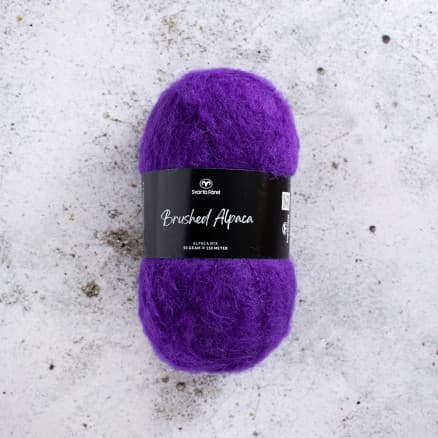 Svarta Fåret Brushed Alpaca Garn 22 Lila