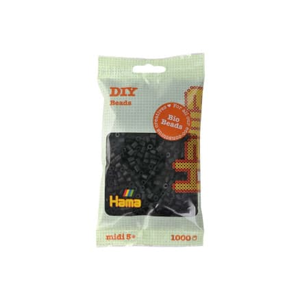 Hama Bio Midi Pärlor 190-18 Svart - 1000st