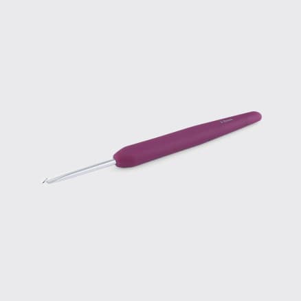 KnitPro Waves virknål i aluminium med soft feel handtag - 3,00 mm