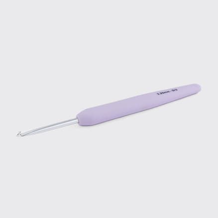 KnitPro Waves virknål i aluminium med soft feel handtag - 3,25 mm