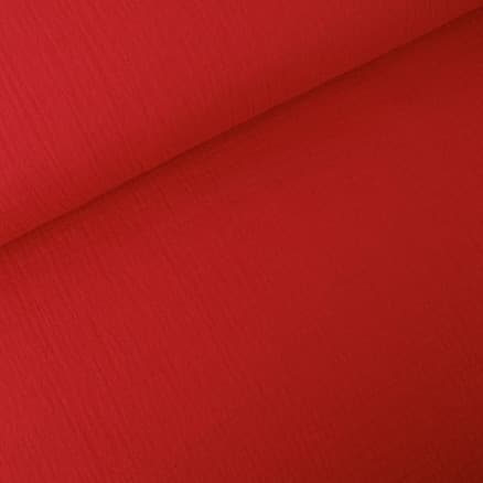 Crepe-tyg i bomull 135cm 4040 Röd - 50cm