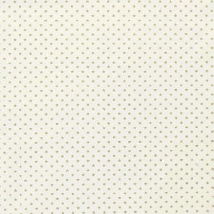 Bomullspoplin Tyg 145 cm 051 - Beige med små stjärnor
