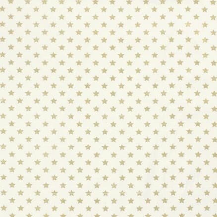 Bomullspoplin Tyg 145 cm 051 - Beige med medelstora stjärnor