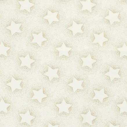 Bomullspoplin Tyg 145 cm 051 - Beige med stora stjärnor