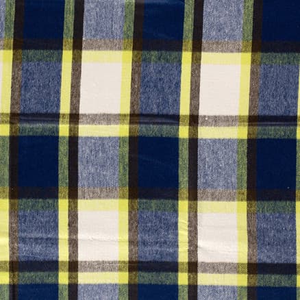 Jacquardtyg 150cm 123 - Blå/vit/gul rutig