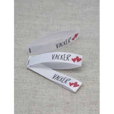 Label Svensk Vacker Vit - 5 st.
