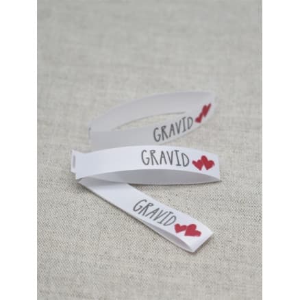 Etikett Gravid Vit - 5 st.