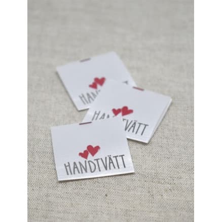 Label Svensk Handtvätt Handmade Vit - 5 st.