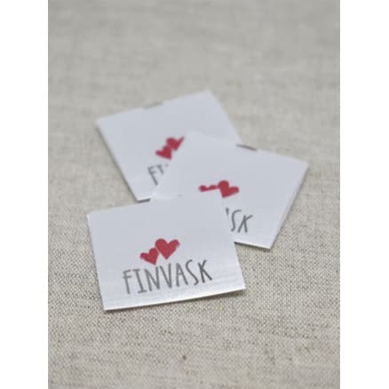 Label Finvask Handmade Vit - 5 st.
