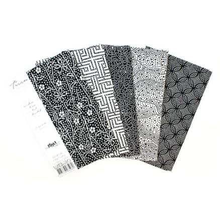 Tissu de Marie Fat Quarter Neutral Blomma 50x57cm - 5 st.