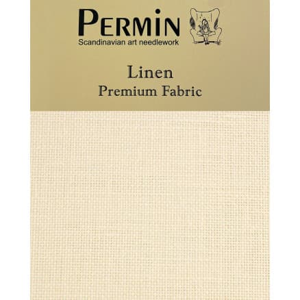 Lin Broderityg 10 tr 140 cm Vit - 50 cm