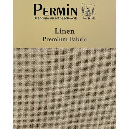 Lin Broderityg 10 tr 140 cm natur - 50 cm