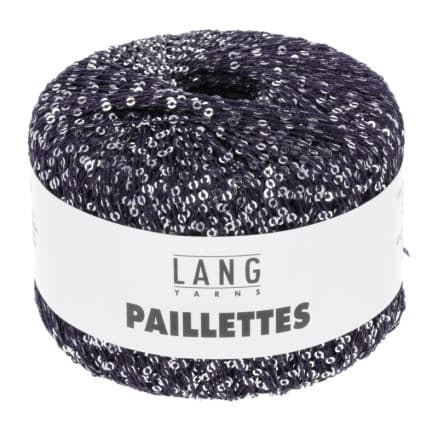 Lang Yarns Paillettes Garn 35 Marin/Silver