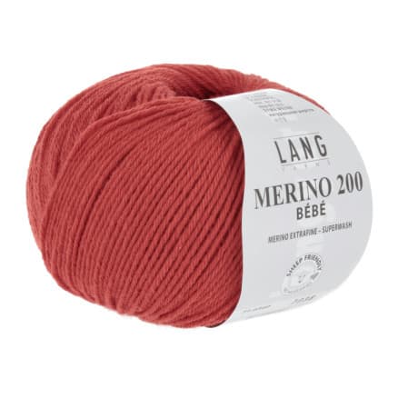Long Yarns Merino 200 Bebe Garn 360 Röd