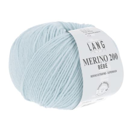 Lang Yarns Merino 200 Bebe Garn 371 Isblå