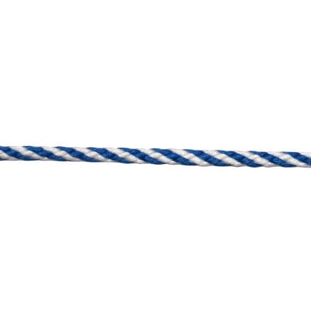 Anoraksnöre Polyester 5mm Blå/Vit - 50 cm