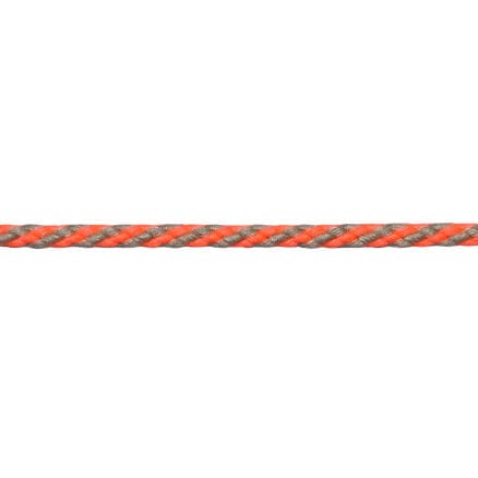 Anoraksnöre Polyester 5mm Neon Korall/Grå - 50 cm