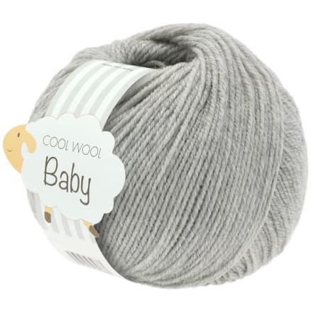 Lana Grossa Cool Wool Baby Garn 206 Ljusgrå Melange