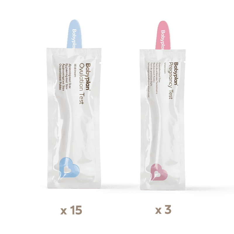 Babyplan testset - 15 ägglossningstest + 3 graviditetstest stav