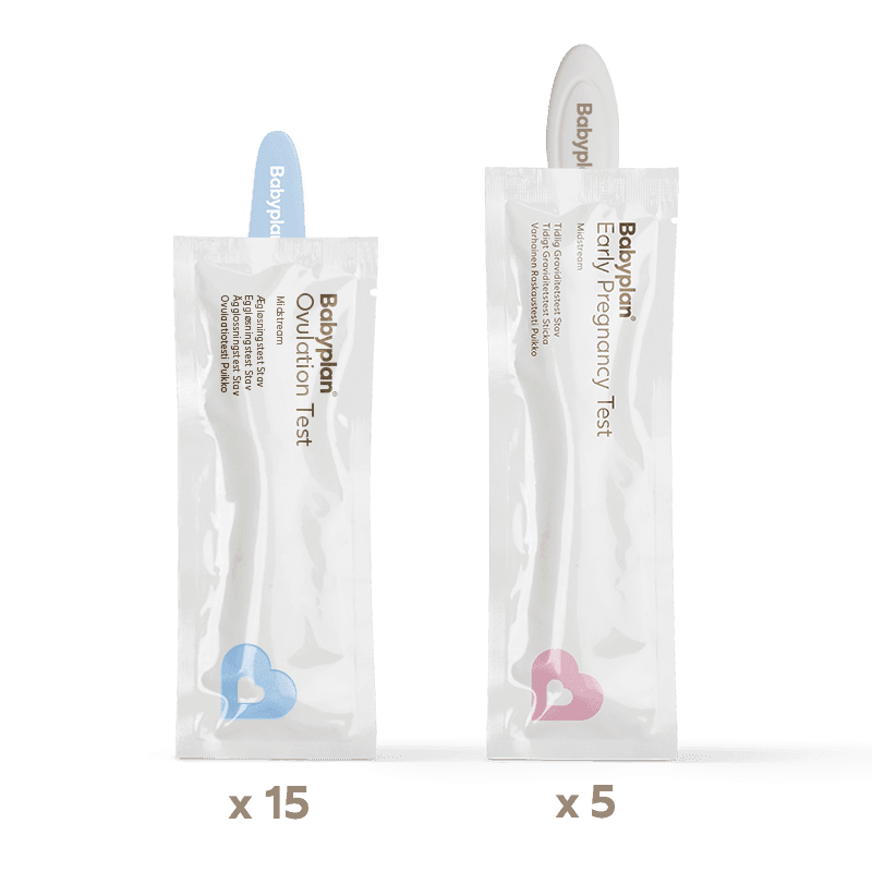 Babyplan testset - 15 ägglossningstest stav + 5 tidig graviditetstest stav