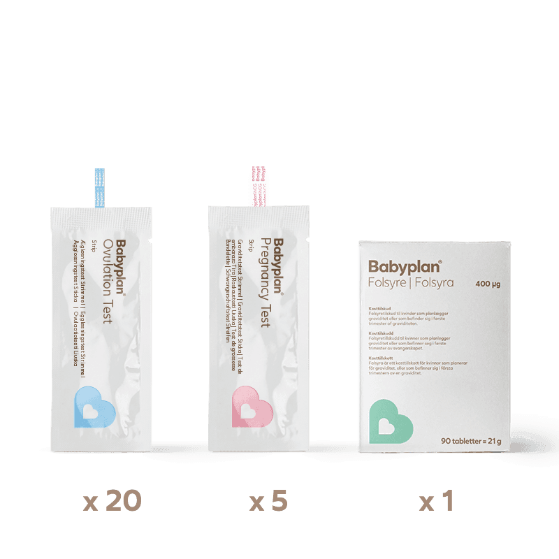 Babyplan set sticka 3 månader