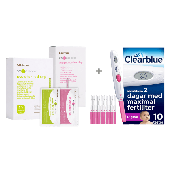 Bundle med Clearblue ägglossningstest + Nya Smile Reader testset