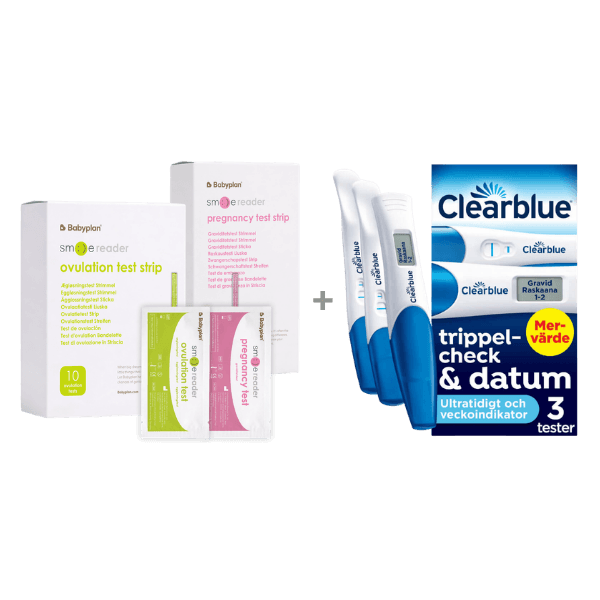 Bundle med Clearblue Triple Check + Nya SmileReader testset