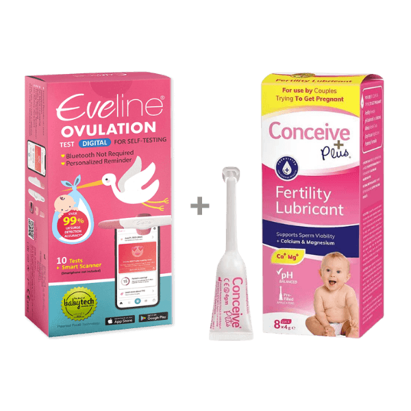 Eveline Smart Fertilitetssystem & Conceive Plus Fertilitetsgel - Komplett Paket för Att Hitta Rätt Tidpunkt och Öka Chansen