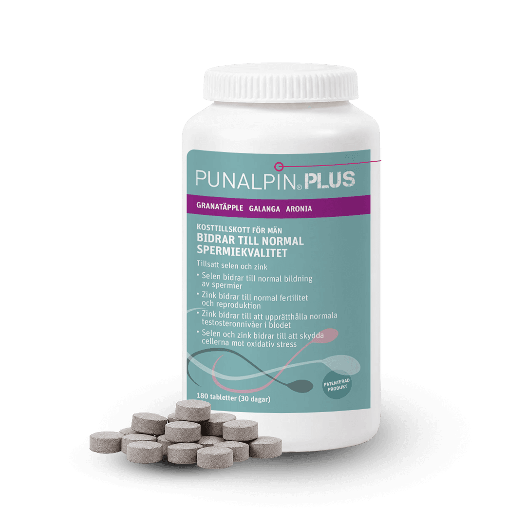 PunalpinÂ® PLUS (180 tabletter) Granatäpple, galanga, aronia, zink, selen