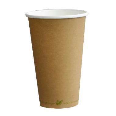 Kaffebägare 40 Cl Ø90 Mm Biologiskt Nedbrytbar Brun 50 St.