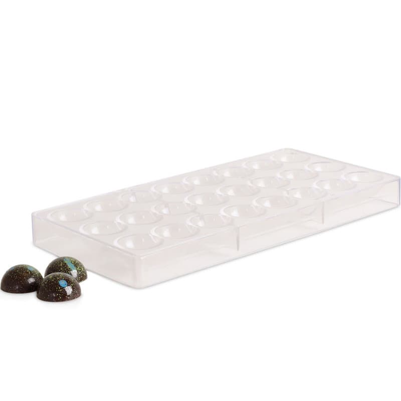 Chokladform, Klar Plast | Halvklot | Royal Series