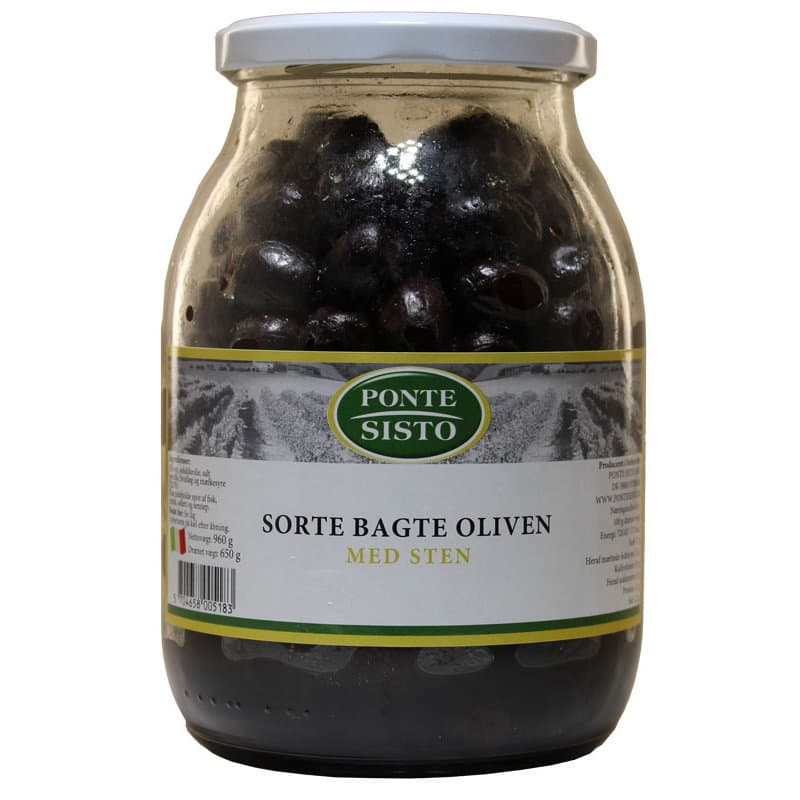 Oliven Sort Bakade 960 g