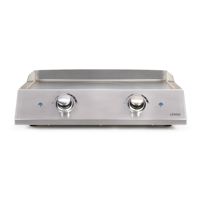 Livoo Plancha Grill Rostfritt Stål Med 2 Termostater