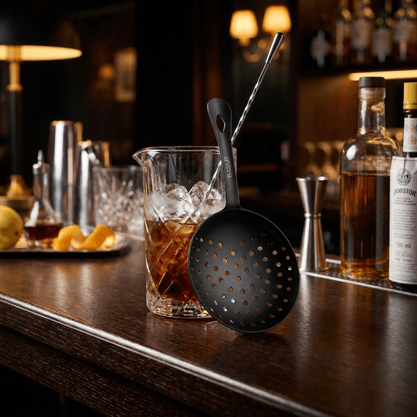 Julep-strainer Rostfritt Stål Svart Pulverlackering