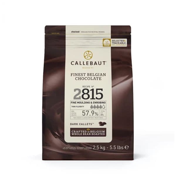 Mörka Ã–verdragsschokladknappar 57,9% Barry Callebaut 2,5kg
