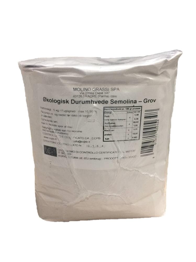 Durummel Semolina Grov Øko 5 Kg