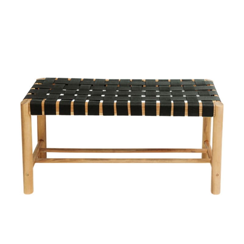 Håws Nooka Bänk Svart Rep 90x45x33 Cm